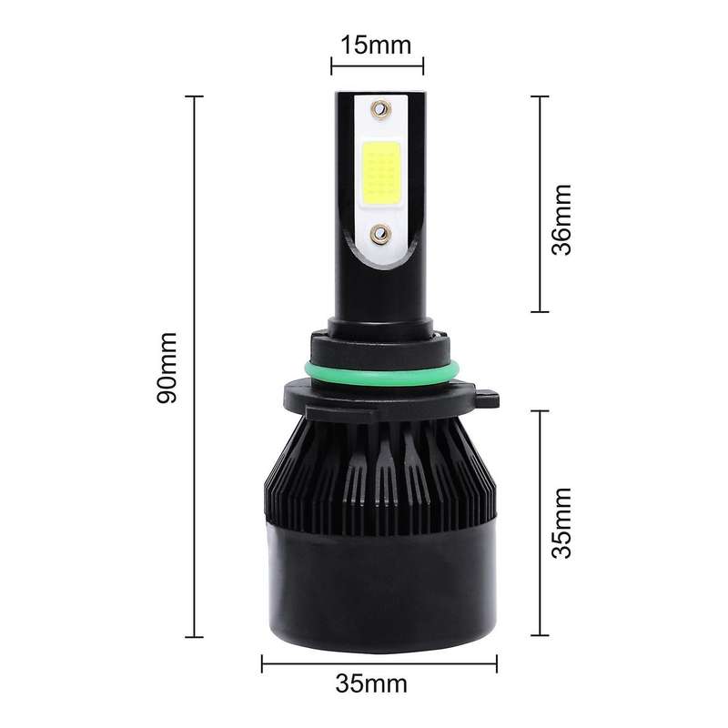 C6 Car Headlight Bulb Led Lamp 9006/Hb4 Led Headlight Bulbs,2Pcs 6500K Cool White Led Headlight Fog