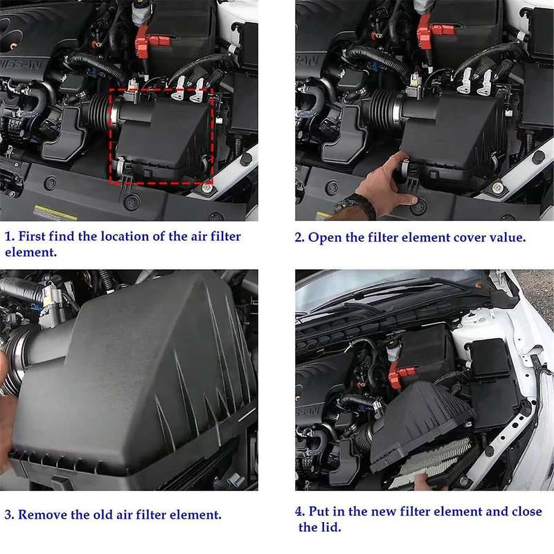 CA12551 Engine Air Filter for 2.5L 2019 2020 2021 2022 2023 2024 Replace 165466CA0A