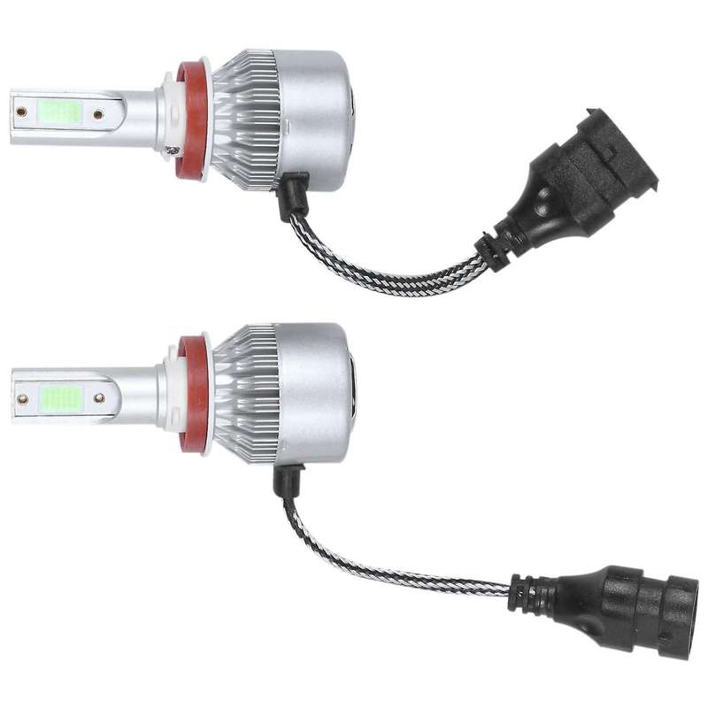 C6 Led Car Headlight Bulbs, 2Pcs 8000K Light Blue Led Headlight Fog Light- Bulbs 72W 8000Lm Conversi