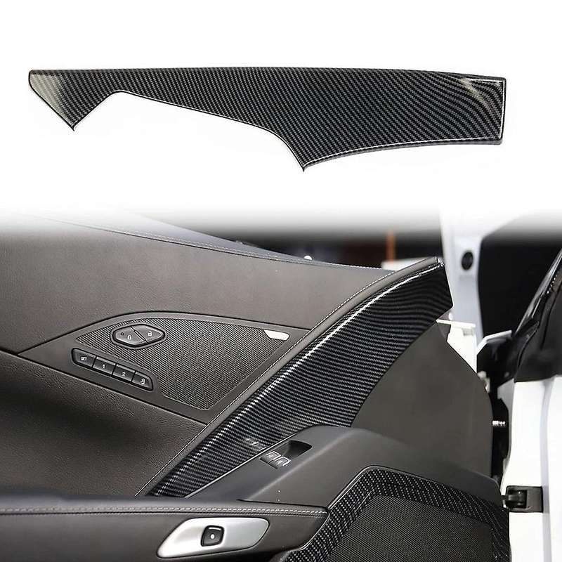 Cab Door Panel Cover Trim for Corvette C7 2014 2015 2016 2017 2018 2019 Accessories Abs Carbon Fibe