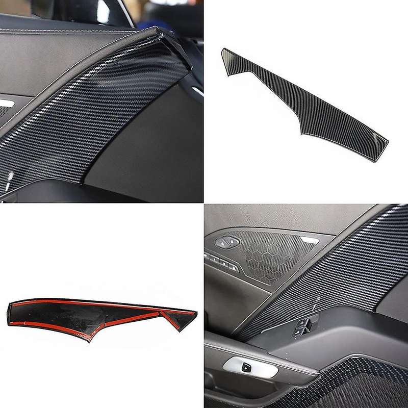 Cab Door Panel Cover Trim for Corvette C7 2014 2015 2016 2017 2018 2019 Accessories Abs Carbon Fibe