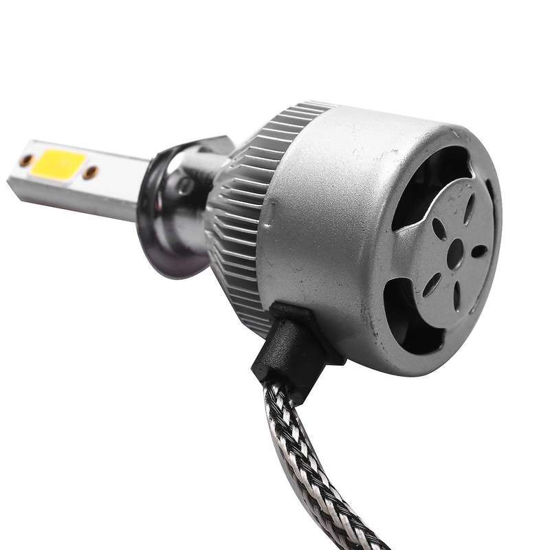 C6 Led Car Headlight Bulbs, 2Pcs 3000K Yellow Light Led Headlight Fog Light-Bulbs 72W 8000Lm Convers