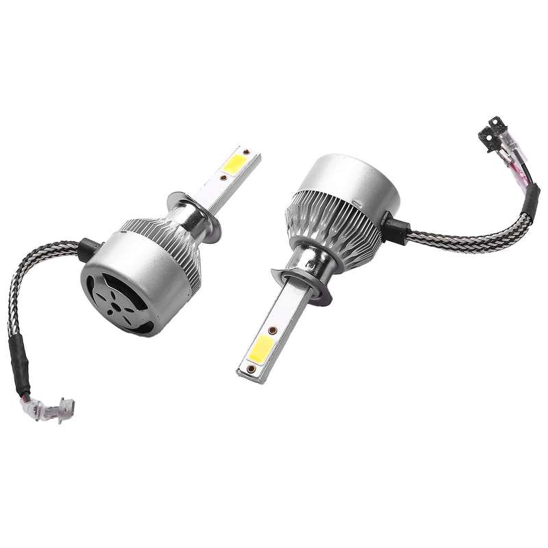 C6 Led Car Headlight Bulbs, 2Pcs 3000K Yellow Light Led Headlight Fog Light-Bulbs 72W 8000Lm Convers
