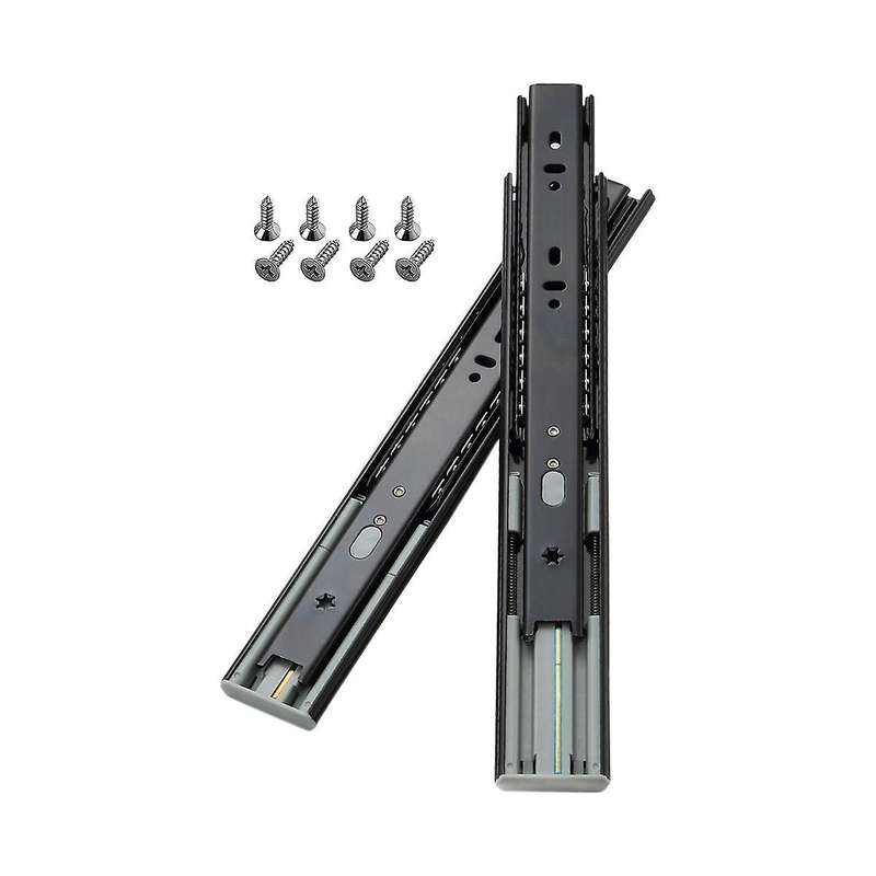 Cabinet Thickened 3-section Buffer Mute Drawer Slide Rail Damping Wardrobe Door 3-section Track