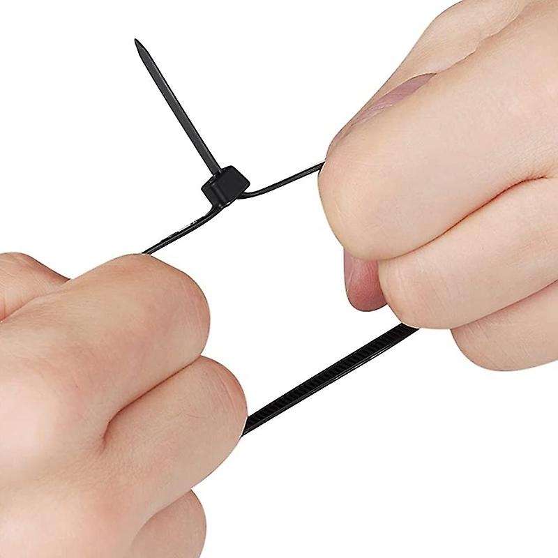 Cable Ties Black Pack Of 300 Mm X 7.6 Mm Uv Resistant Ultra with 75 Kg Tensile Strength Heat Resist