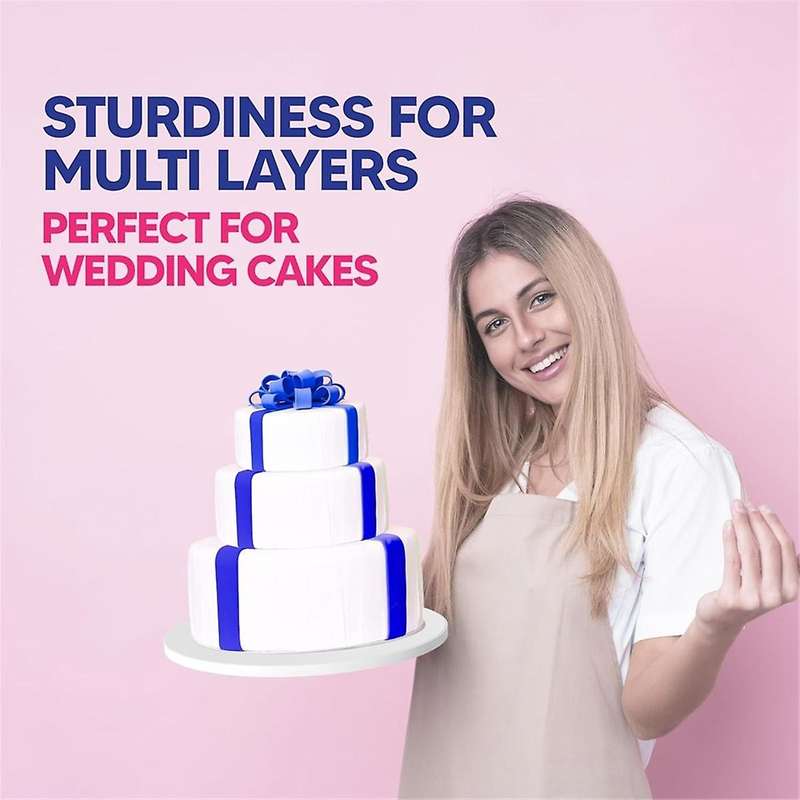 Cake Boards,12 Inch Cake Drum Cake Boards 12 Inch Round - Bend Resistant Multi-Layered Cake Base for