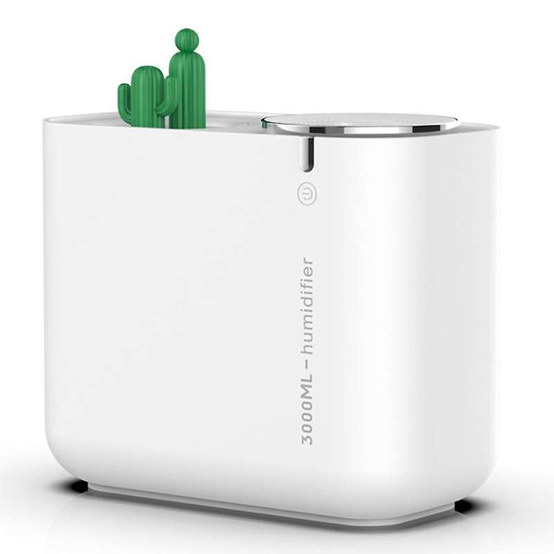 Cactus Humidifier Large Capacity 3L Double Nozzle Mute Home Office Air Humidification