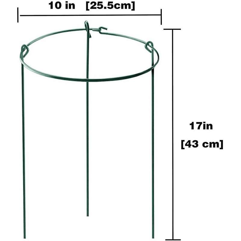Cage Rings Garden Plant Support Brace, Pack Of 10 Plant Stakes Rings, Strong Garden Supports
