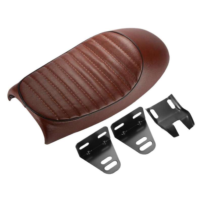 Cafe Motorcycle Seat Hump Saddle for GS XJ CG125 CB350 Brown