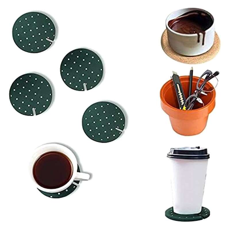 Cactus Coasters Set for Drinks of 6 Pieces,Funny Coasters Cactus Gift with Flowerpot Holder for Home