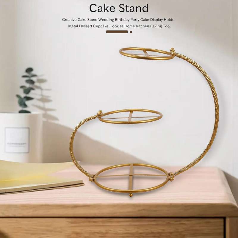 Cake Stand Wedding Birthday Party Cake Display Holder Metal Dessert Cupcake Cookies Home Kitchen Bak