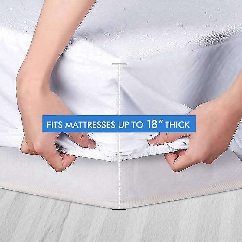 Cal Waterproof Mattress Cover Washable Noiseless Premium Terry