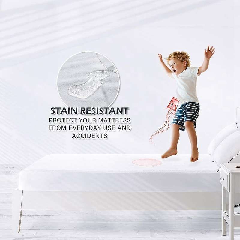 Cal Waterproof Mattress Cover Washable Noiseless Premium Terry