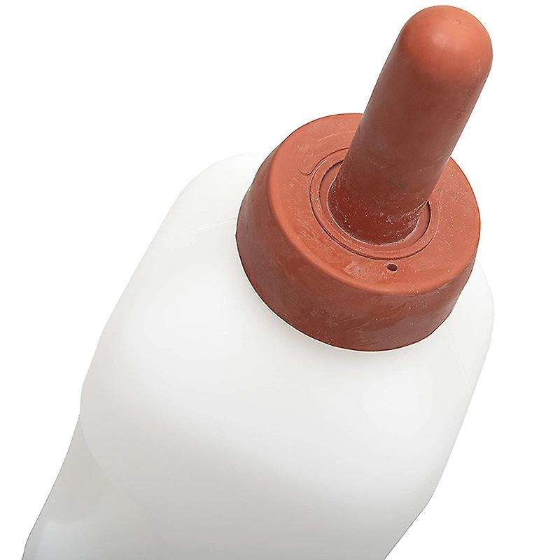 Calf with Handle and Push-on Nipple 2 Quart for Nursing Baby Cows