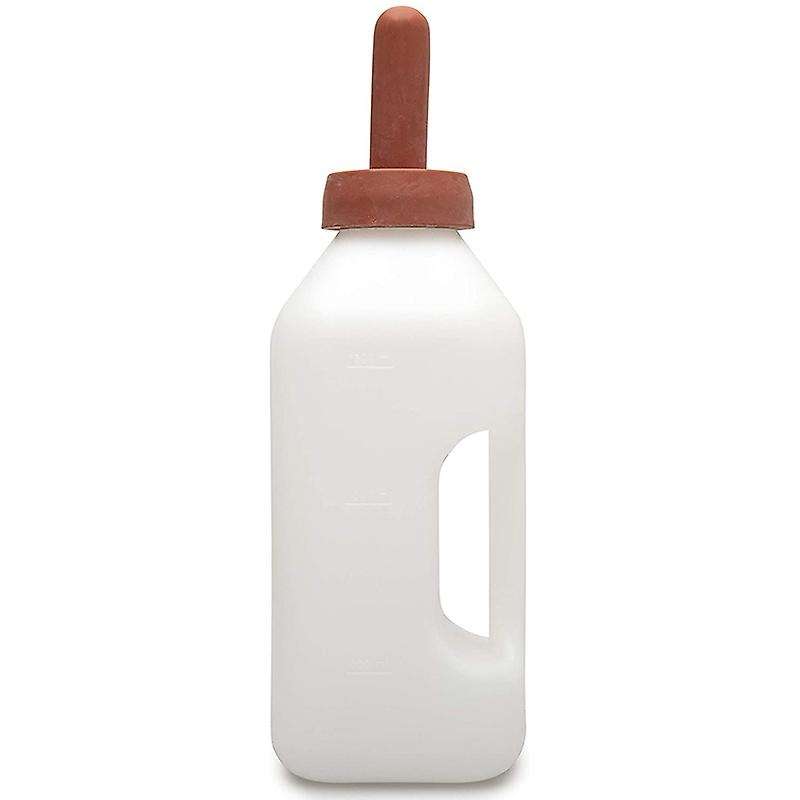 Calf with Handle and Push-on Nipple 2 Quart for Nursing Baby Cows