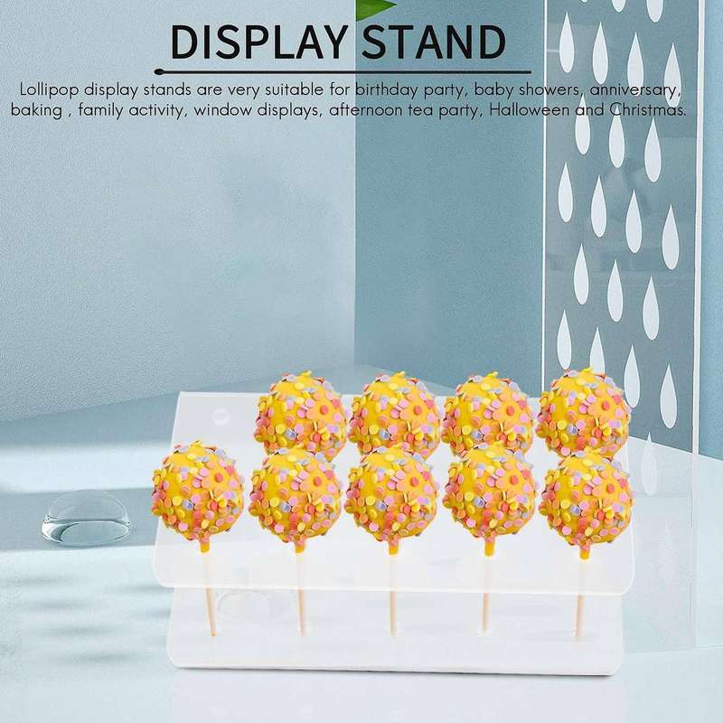 Cake Holder Acrylic Lollipop Holder Clear Cake Stand Display Dessert Stands for Birthday Christmas