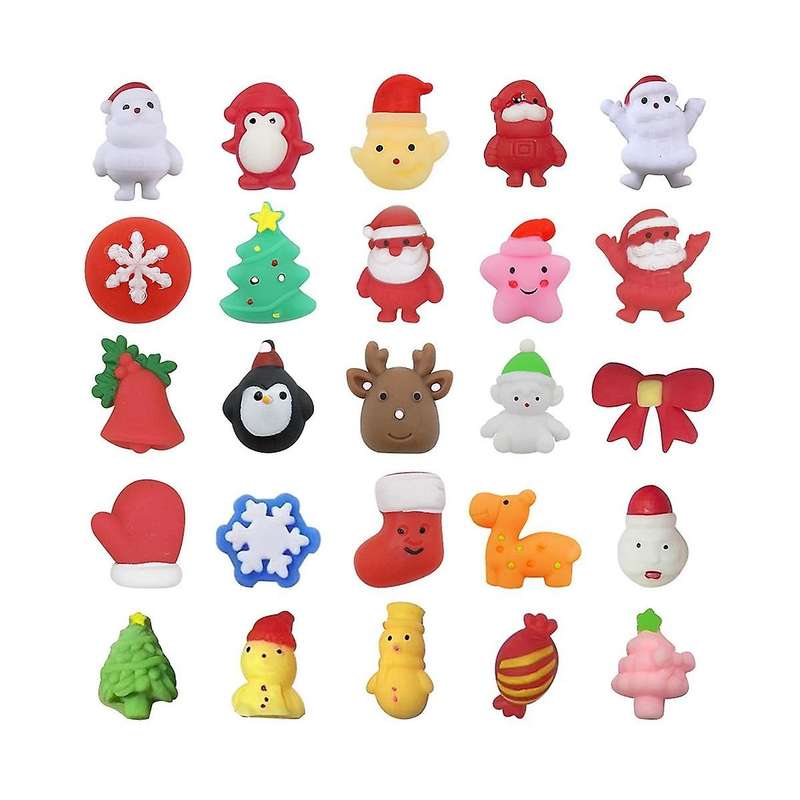 Calendar 2023 Christmas Countdown Calendar Toy 24pcs Different Cute Mochi Animals Squishy