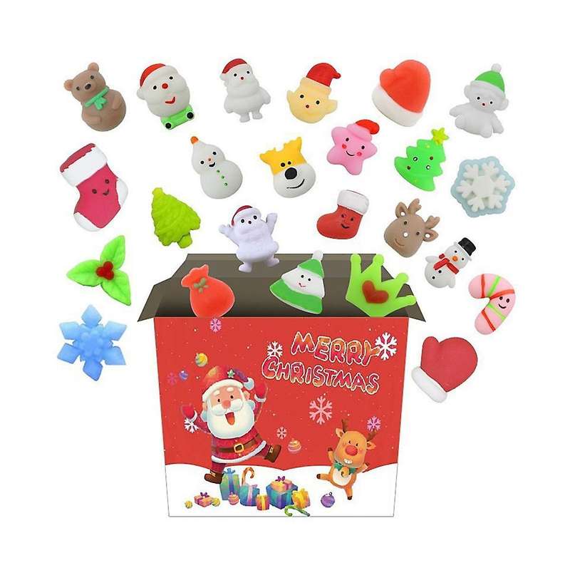 Calendar 2023 Christmas Countdown Calendar Toy 24pcs Different Cute Mochi Animals Squishy