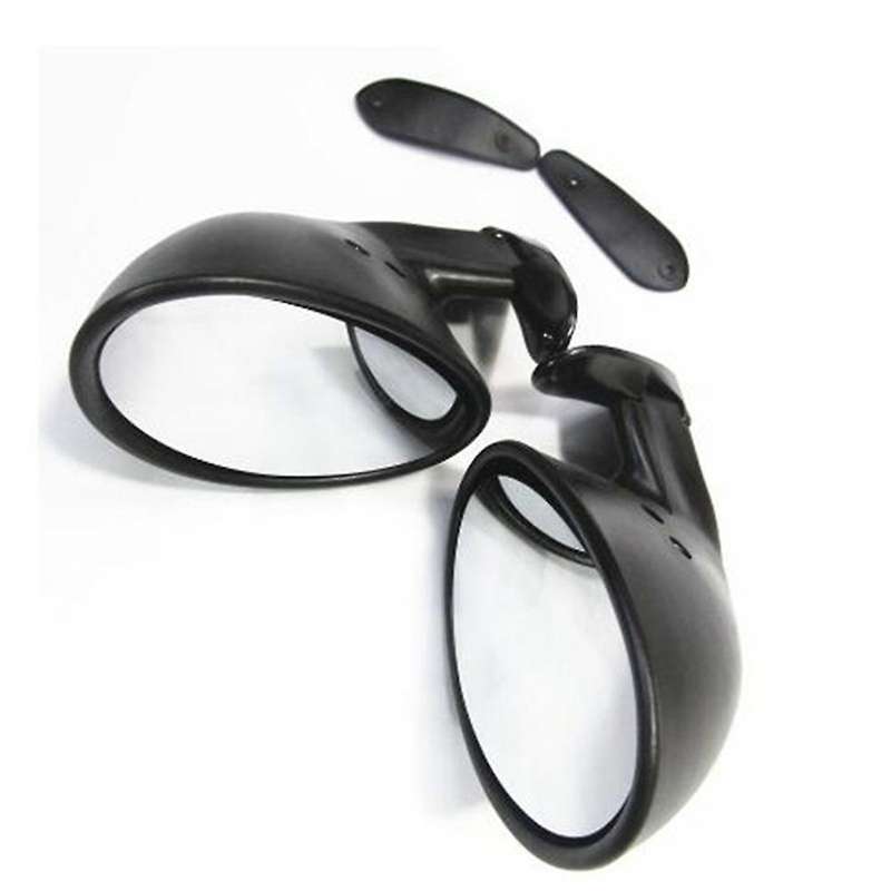 California Style Left & Right Car Classic Retro Door Wing Side Mirror Rearview Vintage Universal Bl