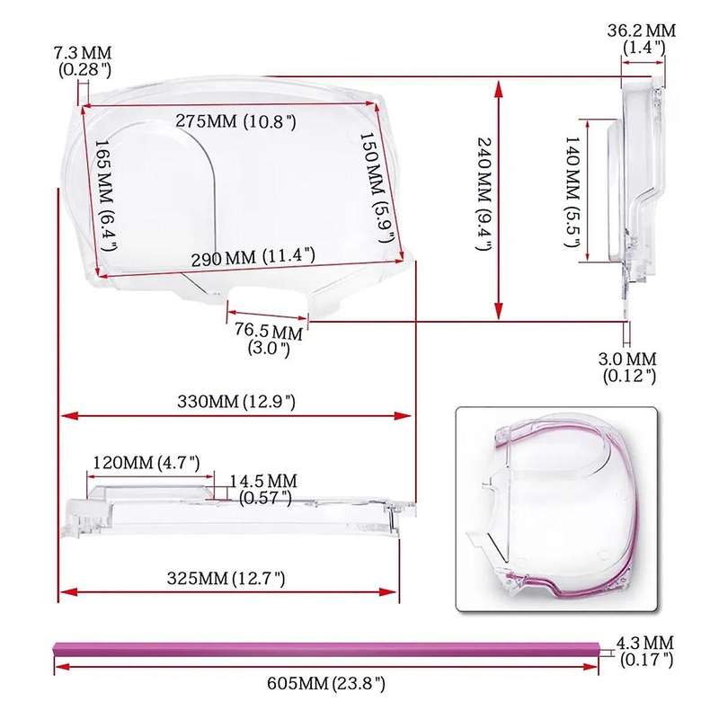Cam Gear Timing Belt Cover Clear Fit for 9 IX Mivec 4G63