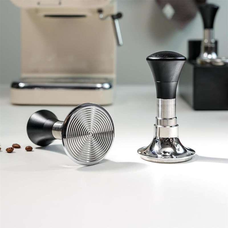 Calibrated Espresso Tamper, Coffee Tamper with 24-35lbs Adjustable Pressure Feature, Springs Loaded
