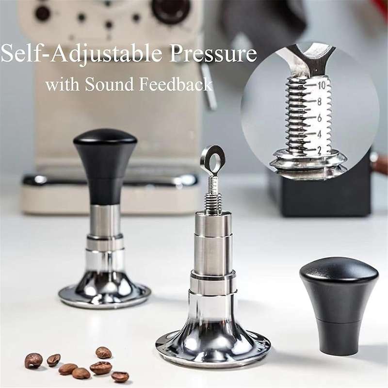 Calibrated Espresso Tamper, Coffee Tamper with 24-35lbs Adjustable Pressure Feature, Springs Loaded