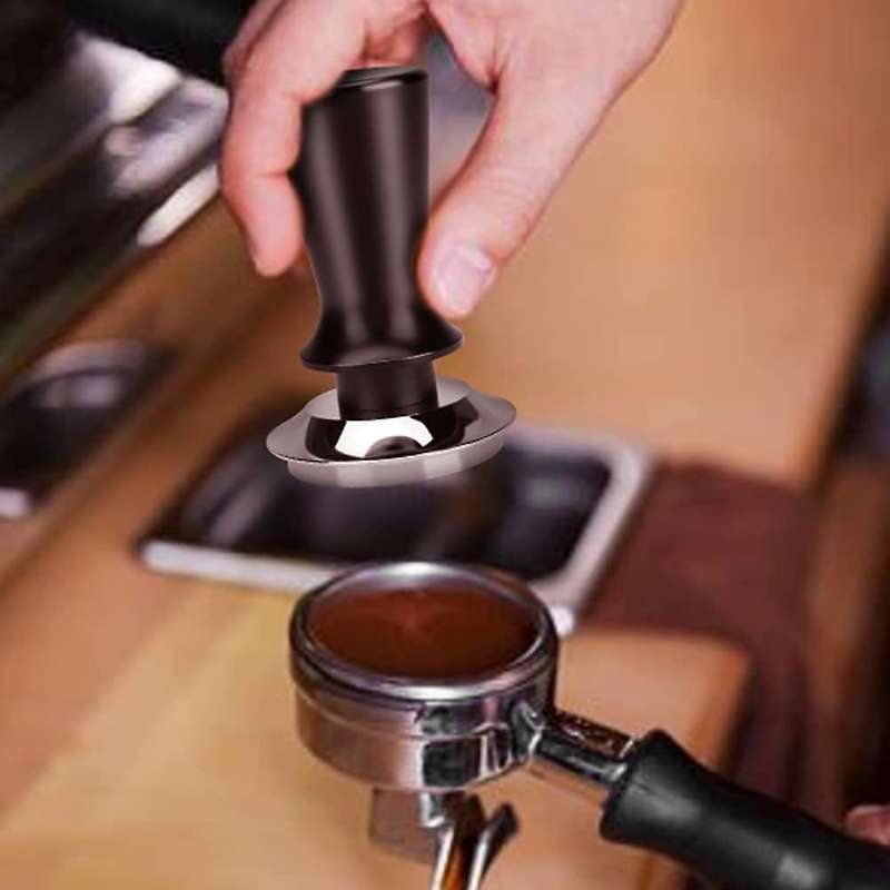 Calibrated Espresso Tamper Coffee Tamper with Spring Loaded Tamper Tool Powder Press with Flat Stai