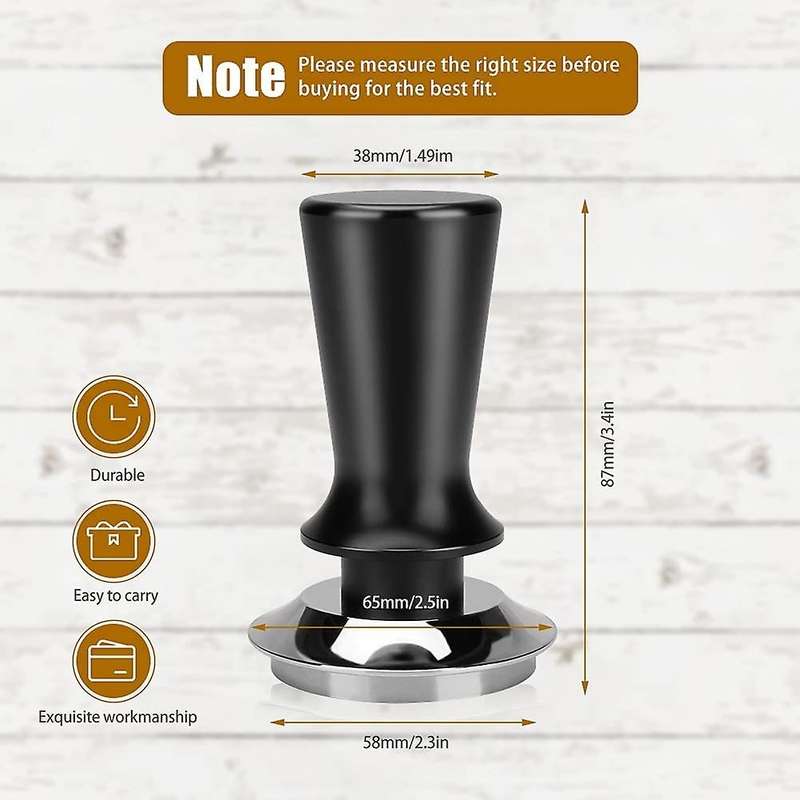 Calibrated Espresso Tamper Coffee Tamper with Spring Loaded Tamper Tool Powder Press with Flat Stai