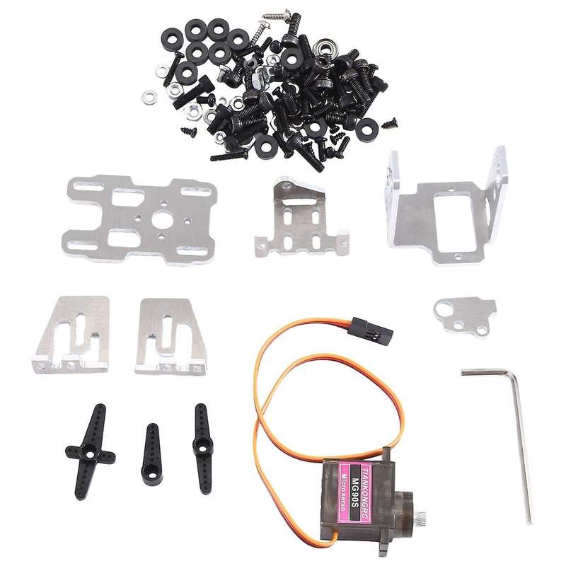 Camera Dual Axle Gimbal Bracket with Cooling Fan with 2 Servo ,9g Servo Pan Mount Stand for Fpv Dro