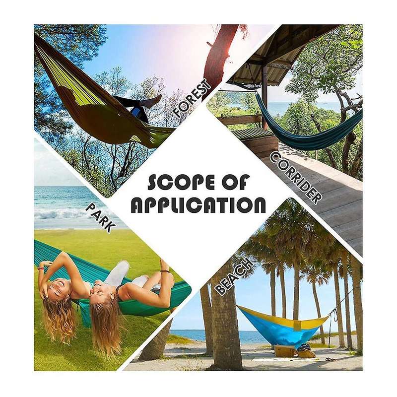 Camping Hammock,portable Folding Double Hammock Swing for Outdoor Travel Hiking Camping