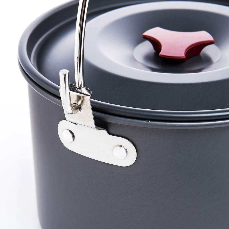 Camping Pot Hanging Aluminium 4L Pot Outdoor Cookware Pot for Cooking Picnic Camping Hiking Fishing