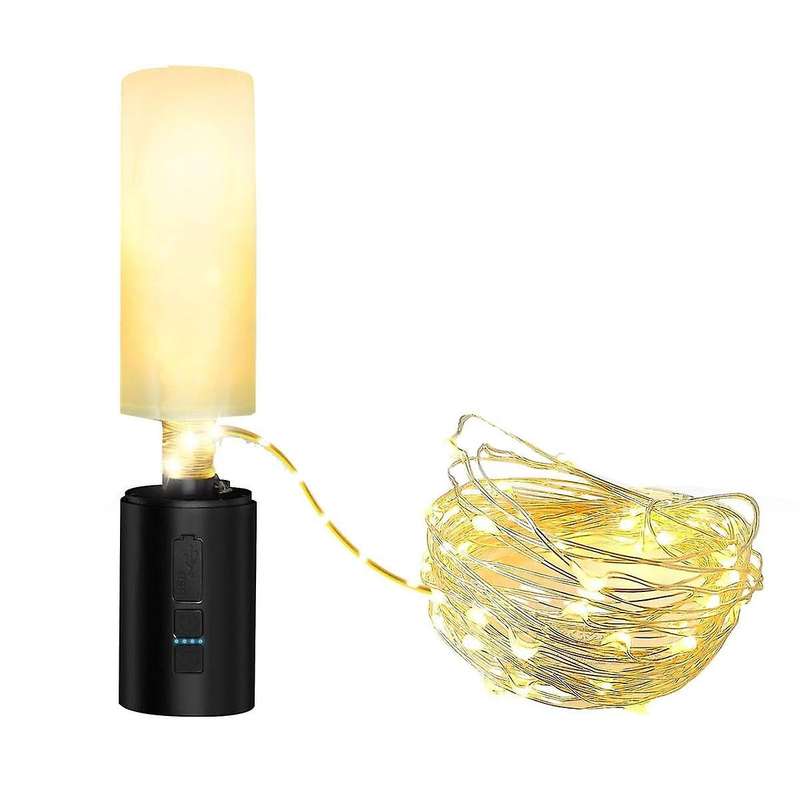 Camping Lantern with String Light(33Ft), Rechargeable 4000MAh Charger Bank, IP44 Waterproof Camping