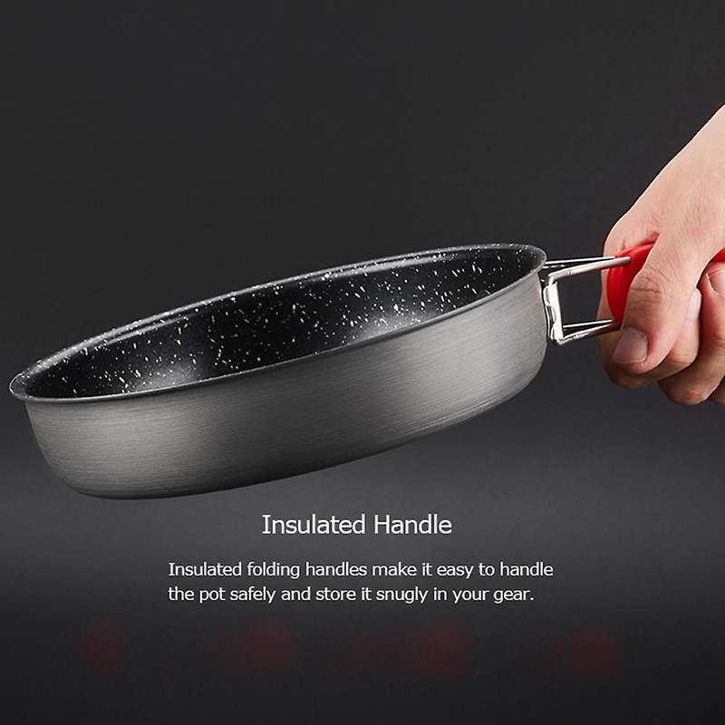 Camping Pan 7Inch Folding Non-Stick Frying Fry Pan Cookware Frypan for Outdoor Hiking Picnic Backpac
