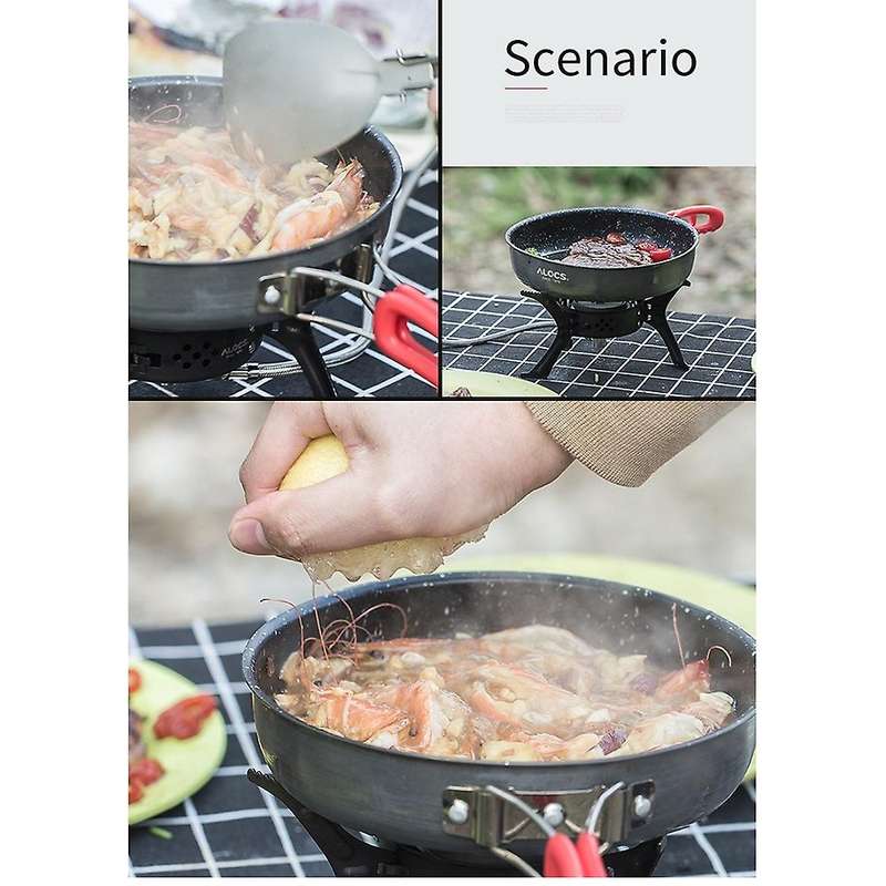 Camping Pan 7Inch Folding Non-Stick Frying Fry Pan Cookware Frypan for Outdoor Hiking Picnic Backpac