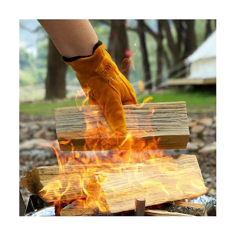 Camping Protective Sleeve Bbq Barbecue Heat Insulation Retardant Gloves Wear-resistant Leather Slee