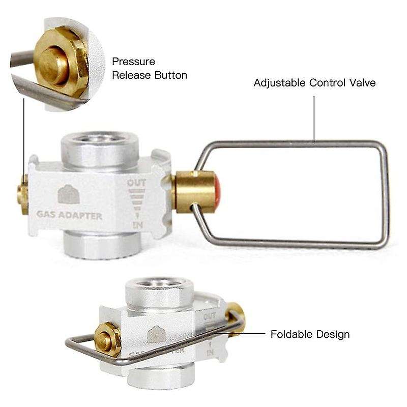 Camping Saver Plus Converter Shifter Refill Flat Tank Conversion Adapter Camping Adapter Valve,Silv