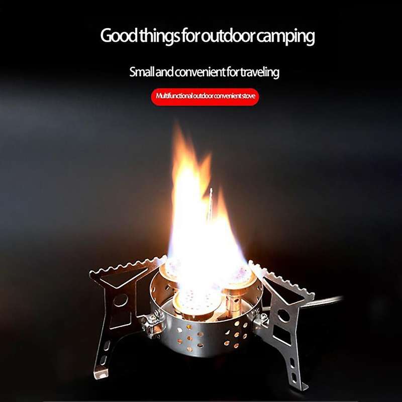 Camping Stove Backpacking Stove Portable Folding Windproof for Backpacking Hiking Camping Cooking