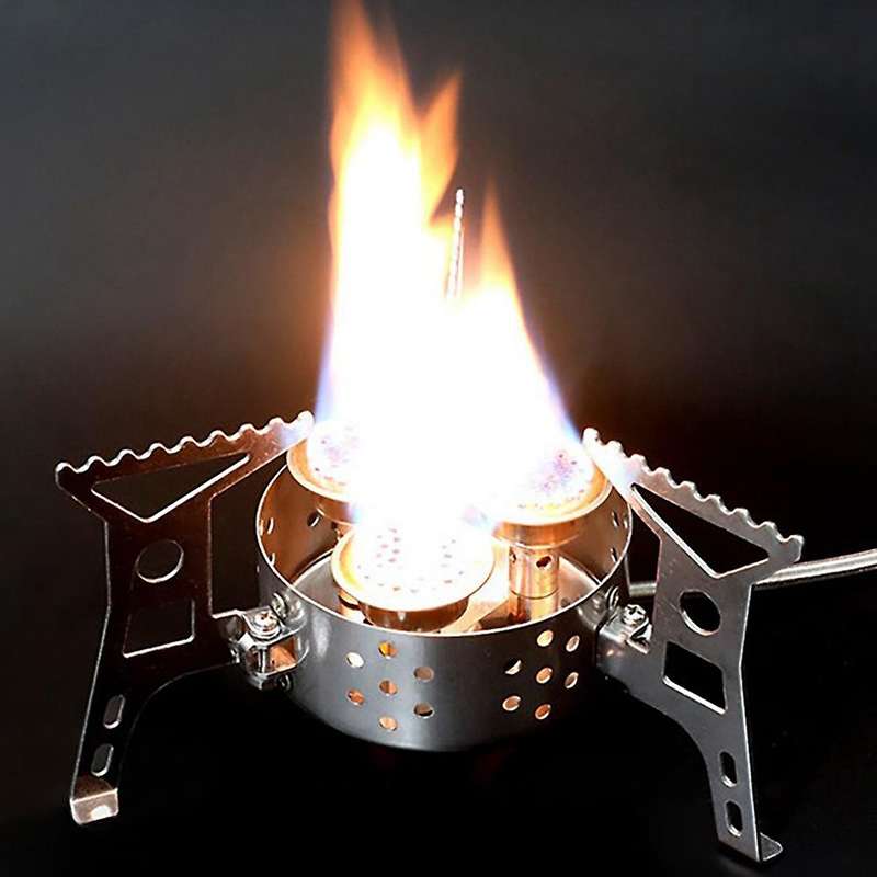 Camping Stove Backpacking Stove Portable Folding Windproof for Backpacking Hiking Camping Cooking