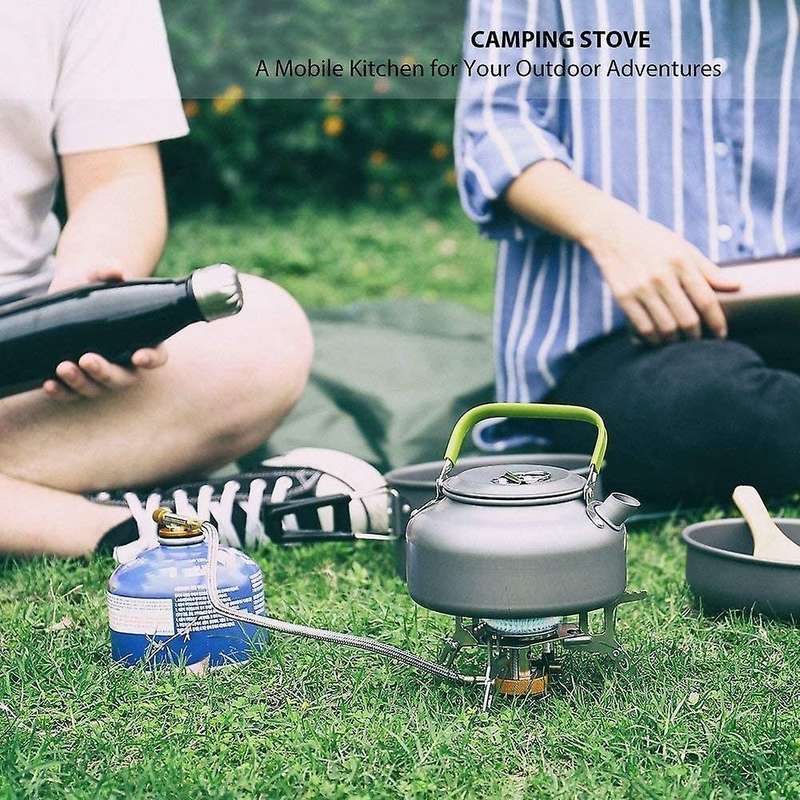 Camping Stove Camping Gas Stove Folding Windproof Backpacking Stove for Backpacking Hiking Camping C