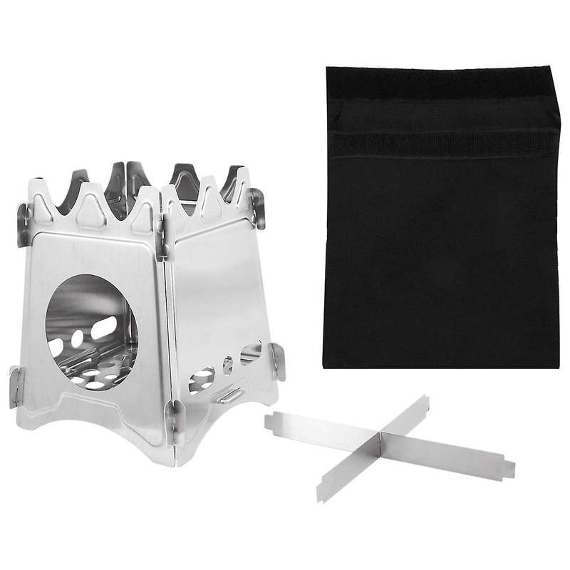 Camping Stove Portable Folding Stainless Steel Stove Wood Burning Stove Lightweight,compact,durable
