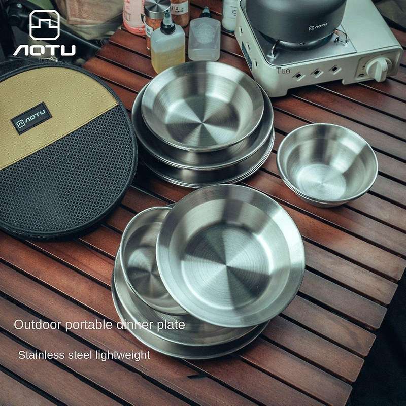 Camping Sundries Carrying Bag Waterproof Plate Dishes Bowl Storage Pouch for Outdoor Camping Hikin