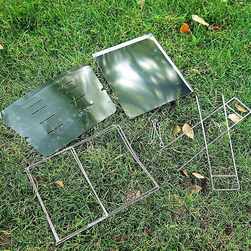 Camping Wood Fire Stove Ultralight Foldable Heating Stove for Outdoor Camping Picnic BBQ Cooking
