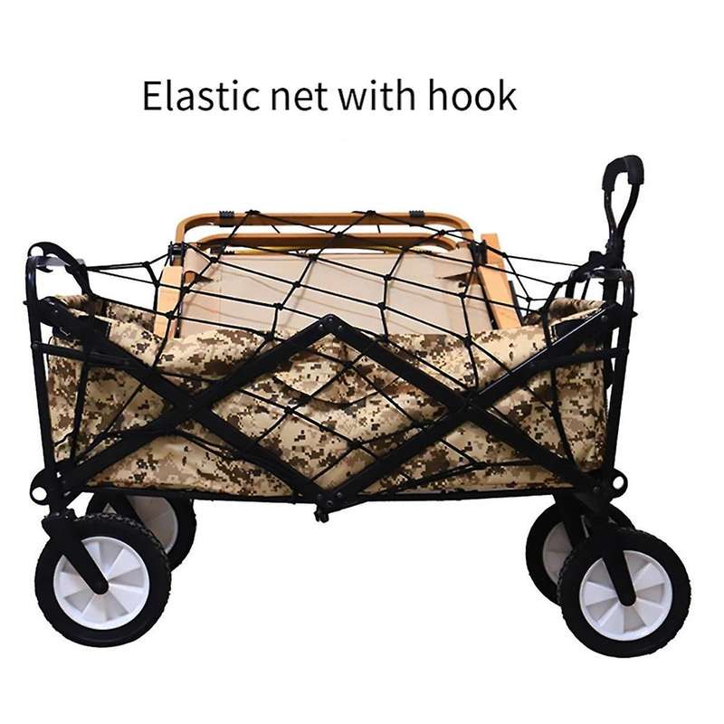 Camping Wagon Net Elastic Cover Net with Clip Folding Trolley Luggage Cart Beach Cart Rope Accessori