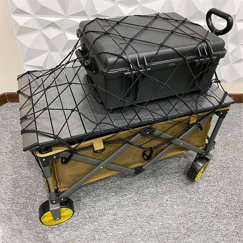 Camping Wagon Net Elastic Cover Net with Clip Folding Trolley Luggage Cart Beach Cart Rope Accessori