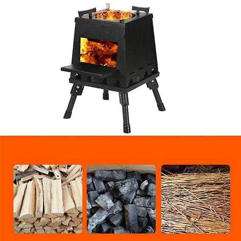 Camping Wood Stove Portable Outdoor Folding Firewood Stove Backpack Stove Outdoor Survival Hiking