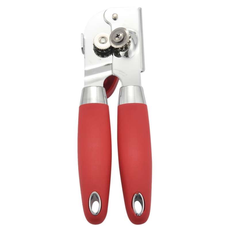 Can Opener Manual, Food Grade Stainless Steel Heavy Duty Opener with Edge, Safe and Efficient Openi