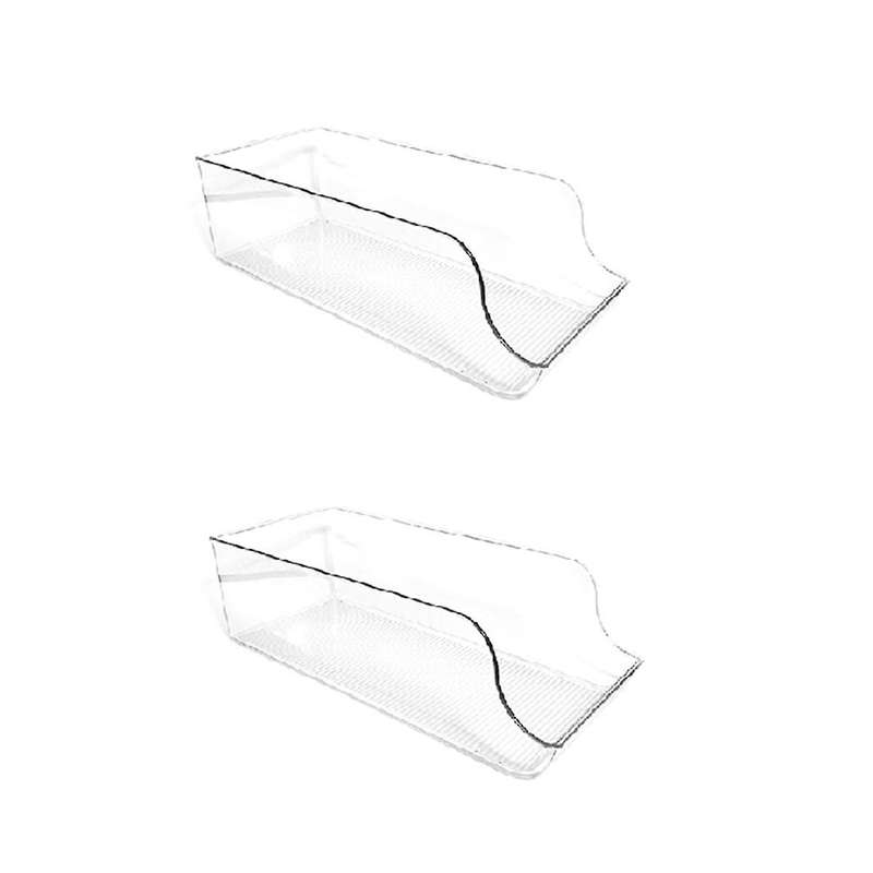 Can Dispenser 4pcs Clear Can Organizer for Pantry, Refrigerator, Freezer & Fridge Organizers and S