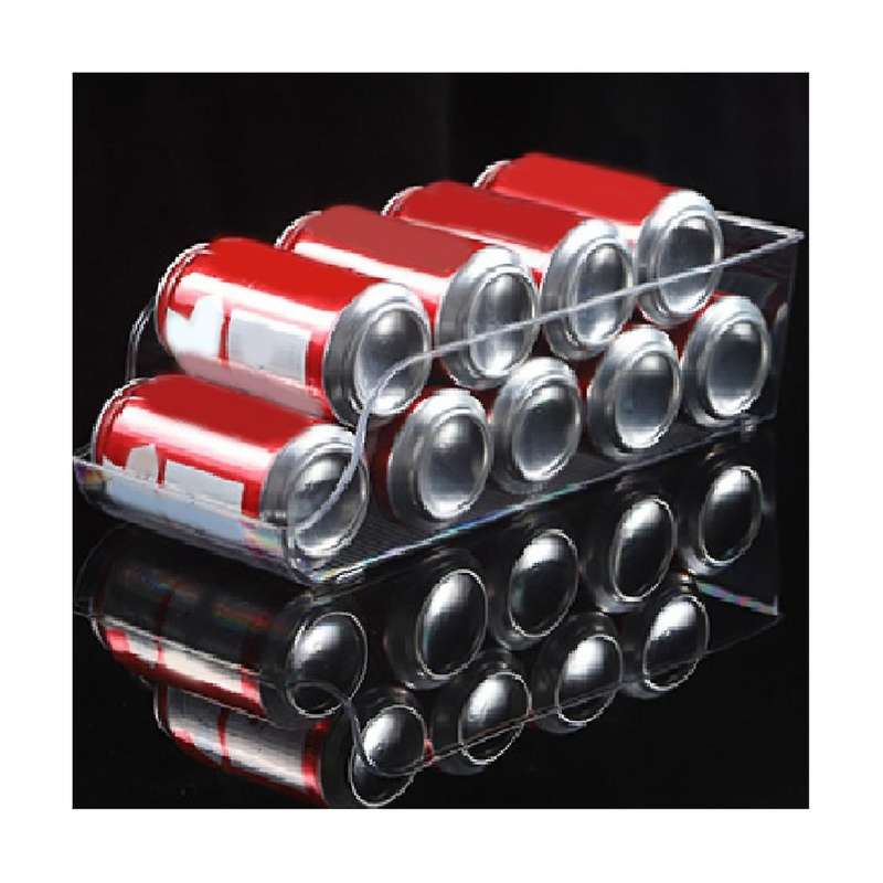 Can Dispenser 4pcs Clear Can Organizer for Pantry, Refrigerator, Freezer & Fridge Organizers and S