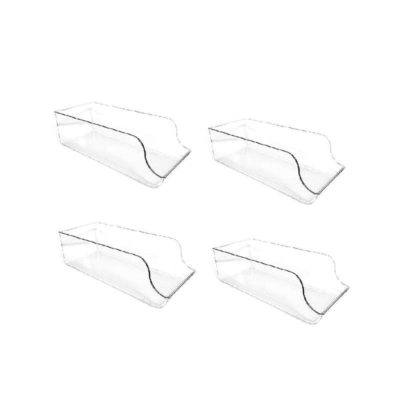 Can Dispenser 4pcs Clear Can Organizer for Pantry, Refrigerator, Freezer & Fridge Organizers and S