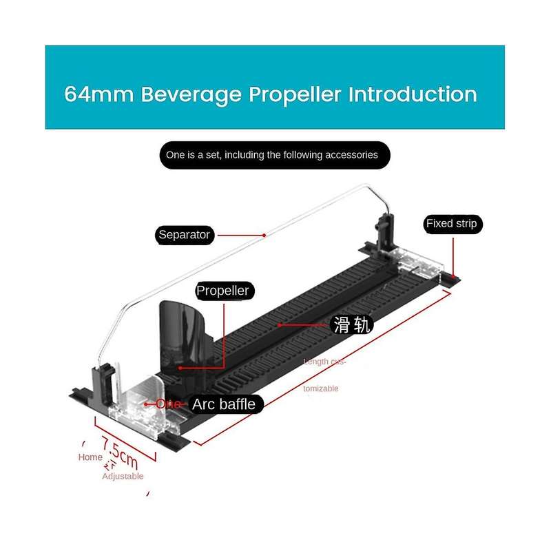 Can Dispenser for Refrigerator with Adjustable Glide Automatic Push Puller ,for , Beer, and Other